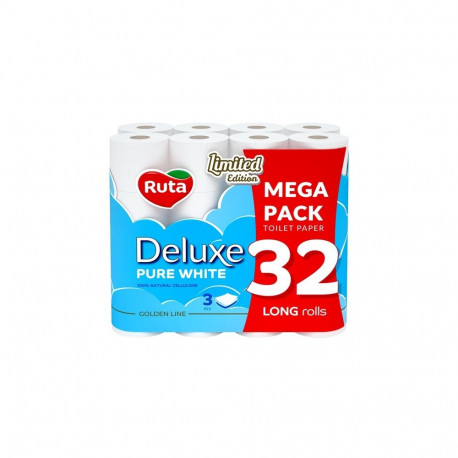WXRUTA paber PUREWHITEDELUXE 32PCE 3PLY