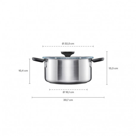 CASSEROLE FF 3L WITH LID 1072316