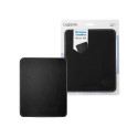 Mousepad in leather design, black