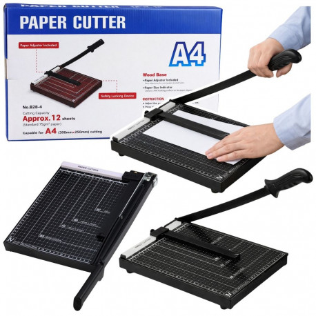 Must metallist A4 kontori paberigilotiin