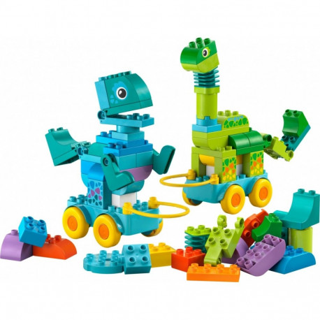 Klocki duplo 10451 3 w 1 dinozaury na kółkach