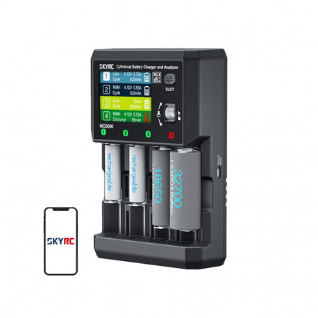 SkyRC MC5000 cylindrical battery charger and analyzer