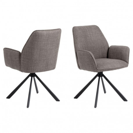 Söögitool GLENDA pöörlev, helehall-pruun