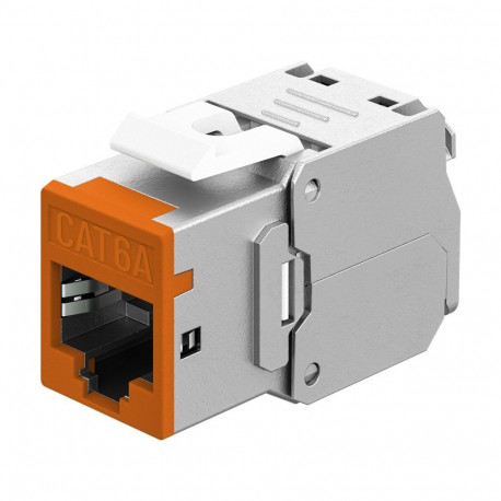 Goobay Keystone moodul RJ45 CAT 6A, STP, Slim, oranž