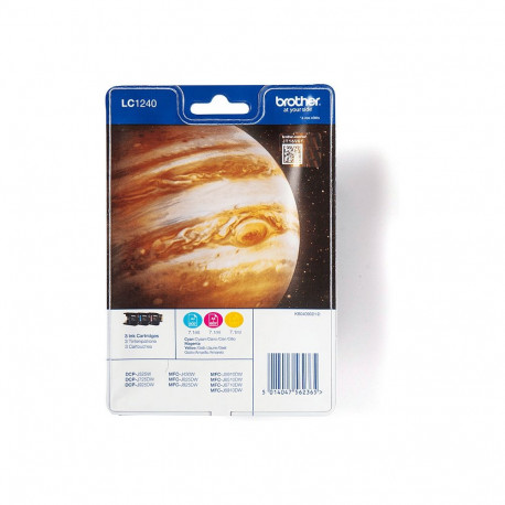 "BROTHER LC-1240 ink cartridge cyan magenta and yellow high capacity 600 pages 1-pack blister withou