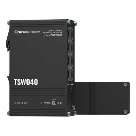 "Teltonika · Switch · TSW040 8 Port 10/100 PoE + Industrial unmanaged Switch"
