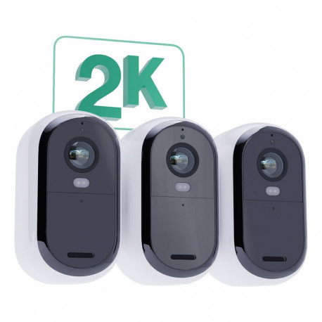 Arlo Essential 2 2K välikaamera 3-pakk koos 3 päikesepaneeliga