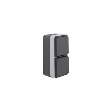 "Berker 47703525 FR-2fach Schuko Steckdose senkrecht mit Klappdeckel W.1 grau"