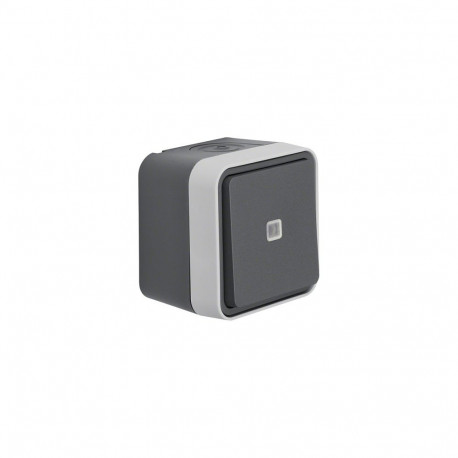 "Berker 30763525 Ko-Wechselschalter, beleuchtet AP WD W.1 grau"