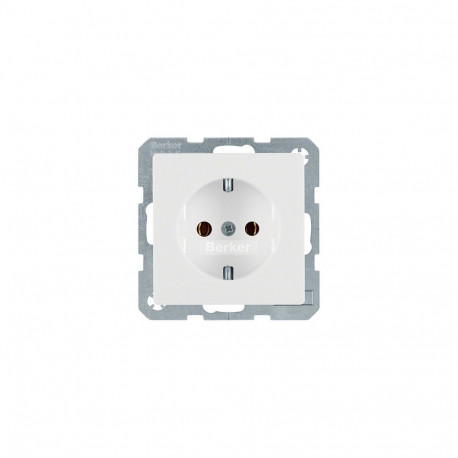 Berker 47436089 Q.1 Schuko pistikupesa sametjas polaarvalge