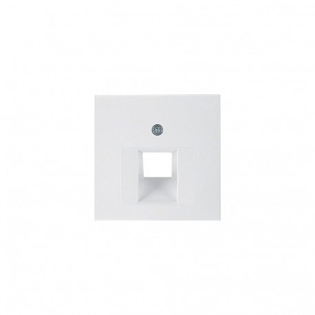 Berker 1407 89 89 UAE-pistikupesa keskplaat, polaarvalge läikiv