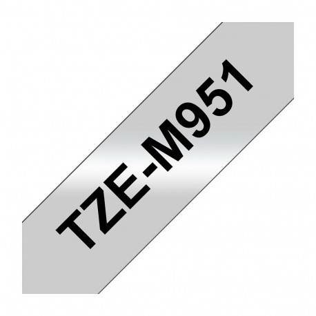 "Brother TZe-M951 Schriftband, 24mm x 8m, schwarz auf silber (matt)"