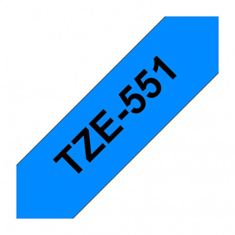 "Schriftband TZe-551 (lam.) Schwarz auf Blau 24mm x 8m"