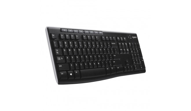 "Logitech Wireless Keyboard K270, Schwarz, Kabellos via USB-Empfänger, Schweiz"