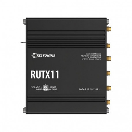 Teltonika RUTX11 LTE CAT6 ruuter WLAN, Dual Band WiFi (Wave-2 802.11ac), 4x Gigabit LAN porti, Bluet