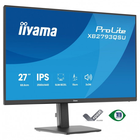 "68,5cm/27"" (2560x1440) iiyama ProLite XB2793QSU-B1 16:9 WQHD IPS 1ms 75Hz HDMI DisplayPort USB VES