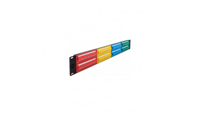 "19"" Patchpanel 48 Port Cat.5e 2 HE farbig"