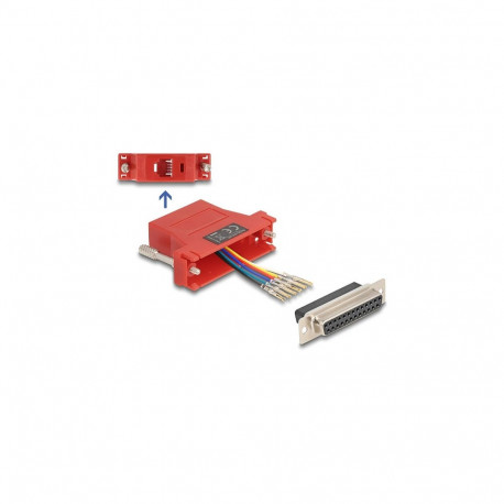 D-Sub 25 Pin pesa RJ12 pesasse paigalduskomplekt, punane