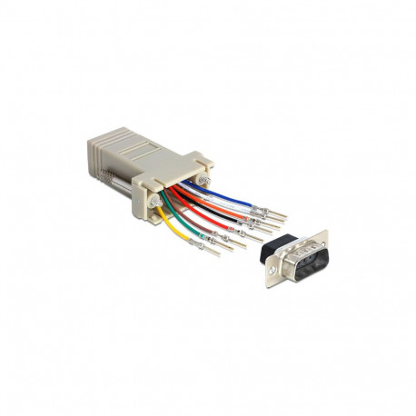 adapter D-Sub 9-kontaktiline pistik > RJ45 pesa paigalduskomplekt