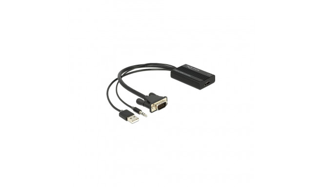 Delock VGA, DB-15, USB > HDMI adapter