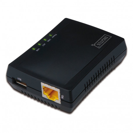 "DIGITUS USB-Netzwerkserver 1-Port +Printserver, NAS-&USB-HUB"