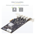 "4-PORT USB-A PCIE CARD 5GBPS"