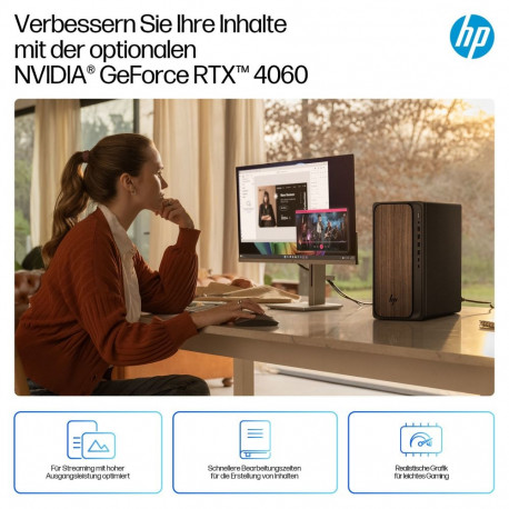 "HP OmniDesk AI PC M03-0475ng Core Ultra 7 265 16GB/1TB SSD Windows 11 Dark Wood"