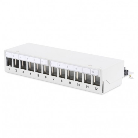 "DIGITUS Patchpanel 1HE 12-Port Modular Desktop SOHO grau"