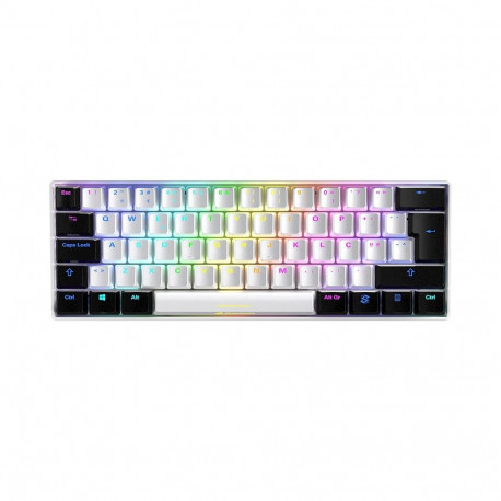 Sharkoon SKILLER SGK50 S4 (valge/must, PT-Layout, Kailh Red)