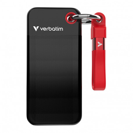 Verbatim STICK S 2TB tasku-SSD USB 3.2 must/punane jaemüügipakend