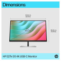 68,6cm/27" (3840x2160) HP E27k G5 16:9 4K UHD IPS 5ms 60Hz HDMI DisplayPort USB-C kõlar must/hõbedan