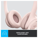 Logitech H390 roosa juhtmega USB-A peakomplekt