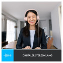 "Logitech H390 Headset on-ear wired USB-A rose"