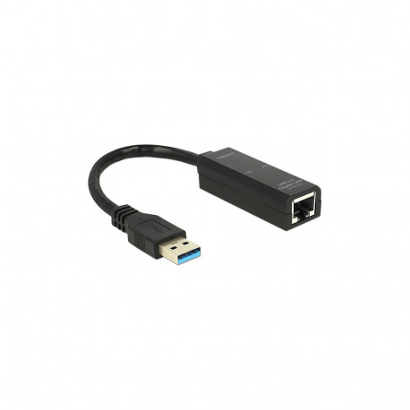 USB Type-A võrguadapter Gigabit LAN 1 x RJ45, must