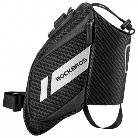 Rockbros Rockbros C32BK saddle bag 1.5 l with water bottle pocket - black