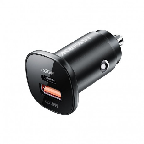 Acefast Acefast car charger 38W USB Type C / USB, PPS, Power Delivery, Quick Charge 3.0, AFC, FCP bl