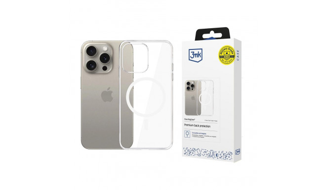 3mk Clear MagCase Case for Apple iPhone 15 Pro Max - Transparent