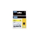 DYMO Rhino Industrial Vinyl Labels | 24 mm x 5.5 m | Black Print on Yellow | Self-Adhesive | for Lab