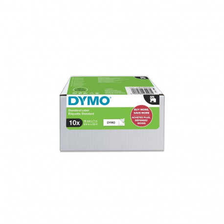 DYMO Authentic D1 Labels | Black Print on White | 19mm x 7m | Self-Adhesive Labels for LabelManager 