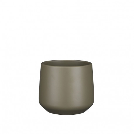 CERAMIC POT AMBER D17 H15.5CM GREEN MATT