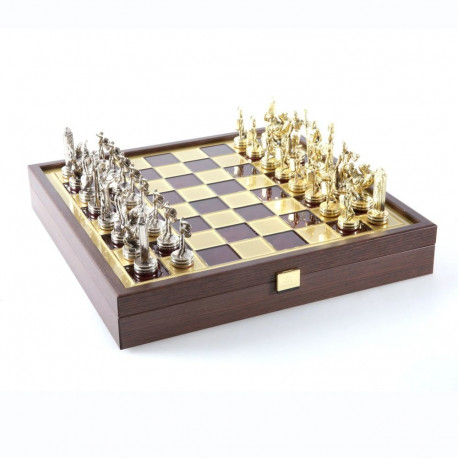 Chess Set - Manopoulos Greek Mythology Metal Chess with 34cm Board