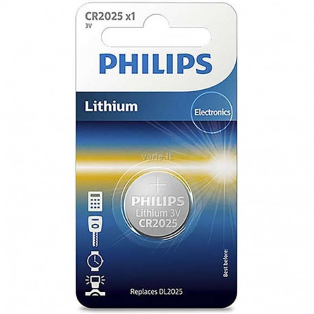 Philips CR2025 batteries 1 pc.