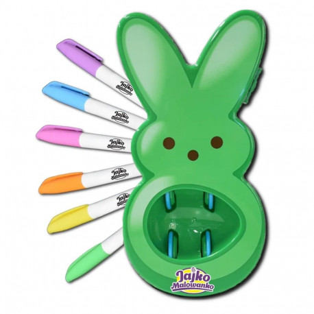 Zestaw kreatywny jajko malowanko królik do malowania jajek zielony