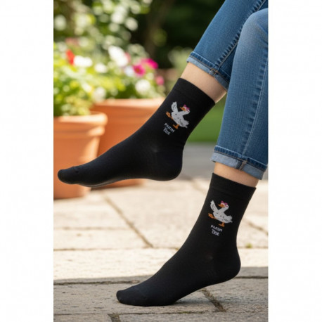 SOKISAHTEL PARIM ÕDE musta värvi puuvillased sokid MIRT 444
