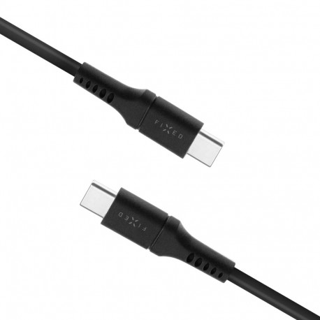 Fixed vedelast silikoonist USB-C/USB-C kaabel FIXDLS-CC05-BK