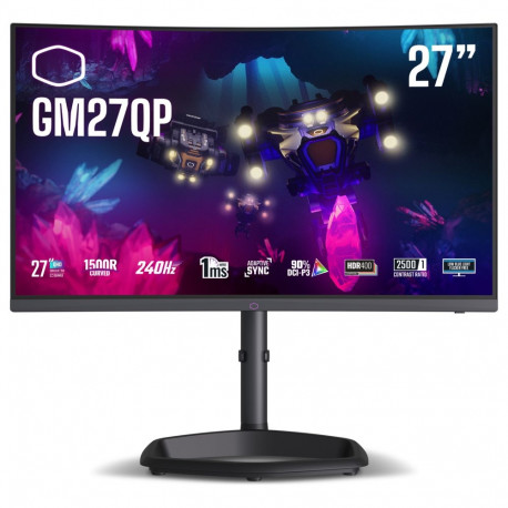 "Cooler Master GM27QP (68.6 cm (27 Zoll), schwarz, QHD, VA, Curved, Adaptive-Sync, 240Hz Panel)"