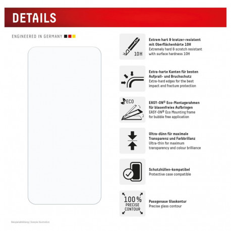 DISPLEX kaitseklaas Samsung Galaxy A56-le, kriimustuskindel, ultraõhuke, mustusthülgav