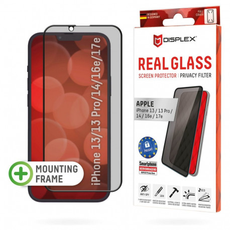 "DISPLEX Privacy Full Cover Panzerglas (10H) für Apple iPhone 13/13 Pro/14/16e"