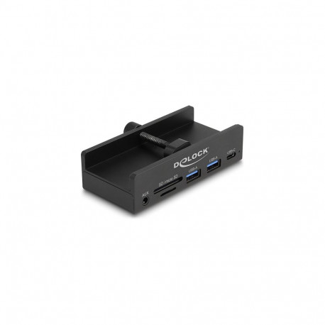 Väline USB 5 Gbps 3-pordiline jaotur 2 x USB Typ-A, 1 x USB Type-C™ ja 2 pesaga kaardilugeja kinnitu