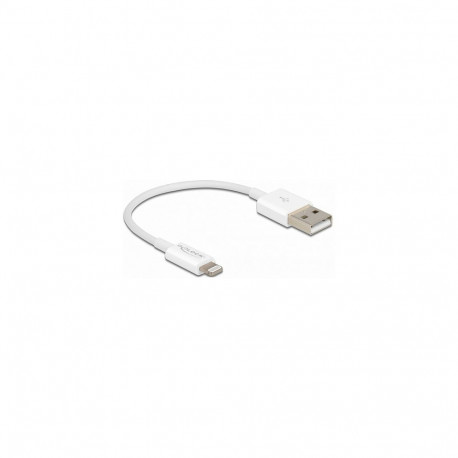 "Delock USB 2.0 > Lightning (ST-ST) 0,15m Ladekabel Weiß"